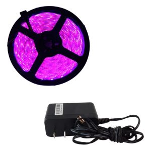 Tira Led Con Recubrimiento Y Transformador 5 Mts.