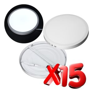 Alternative view of Paquete De 15 Lámparas Plafón 24w Luz Blanca 6500k