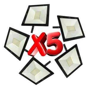 Pack 5 Reflector Led 150w Súper Potente Para Intemperie.