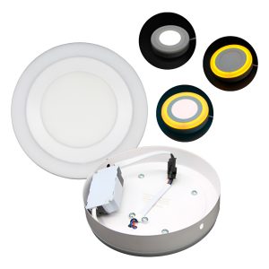 Lampara Led Sobrepone 9wbicolor Amarillo Blanco 3 Funciones