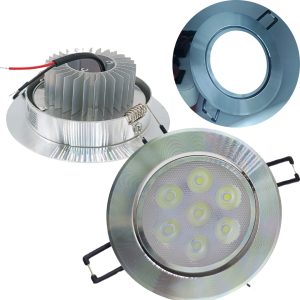 10 Lamparas Spot Led Empotrar Blanco Con Satin 7w Bote