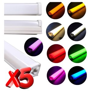 Paquete De 5 Regleta Led Tipo Neon Color A Elegir 18w 1.20m
