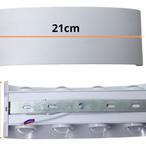 Alternative view of Lampara Led Pared Arbotante 8 Luces Luz Cálida Int/ext Muro