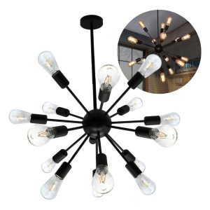 Lampara Candil Satelite 16 Luces Minimalista Con Focos