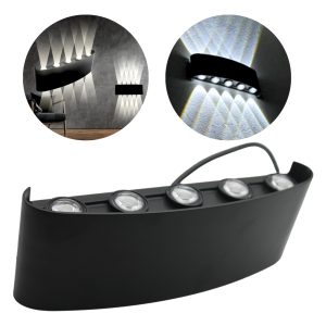 Lampara Led Pared Arbotante 10 Luces Luz Blanca Int/ext Muro
