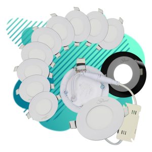 Paquete De 10 Lamparas De Empotrar Led Tipo Plafon 3w Blanca