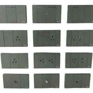 Pack De 10 Placas De Apagadores Y Contactos Grafito A Elegir