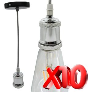 Alternative view of 10 Soquets Industrial Vintage Minimalista Metalico Socket