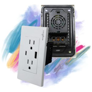 Alternative view of Contacto Duplex + 2 Tomas Usb Doble 15 A. 125/250v Blanco