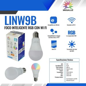 Alternative view of Foco Inteligente Wifi Rgbcw 9w Para Alexa Y Googleassistant