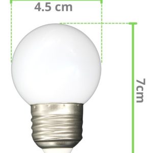 Alternative view of 45 Focos Led Color G45 Rosca Normal Decorativo E27 Variado