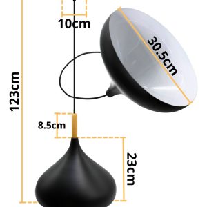 Alternative view of Lampara Colgante Minimalista Entrada E27 Kiss Negro Deco