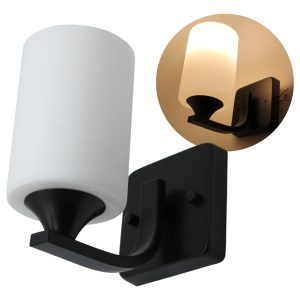 Lámpara Arbotante Vaso Luz Led Cristal Opalino Minimalista H