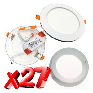 Alternative view of Focos Plafon Plano 9w Led 27pz Luz Blanca 6000k
