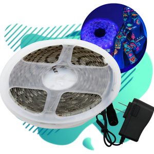 Tira Led Uv Luz Negra 5 Mts Completa Detectora O Decorativa