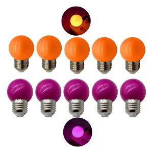 Pack 10 Focos Led Mini Bombilla E27 Decoración Halloween