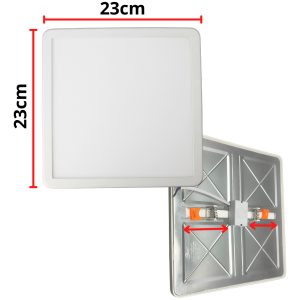 Alternative view of Lámpara Ajustable Led 20w Techo Cuadrada Luz Blanca 6500k