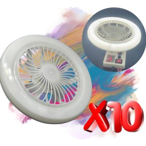 Alternative view of Paquete 10 Focos Led Ventilador Multifuncion 30 W (6500k)