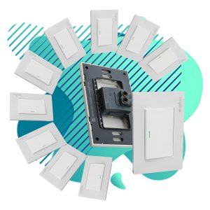 Paquete De 10 Placas Con Apagador Sencillo
