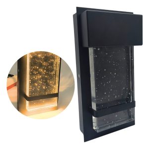 Super Arbotante Minimalista Transparente Gota Decorativa 5w Estructura Negro
