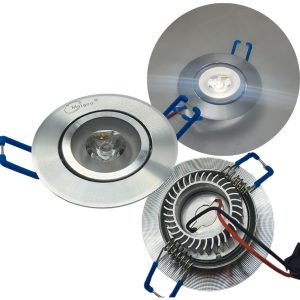 10 Lámpara Empotrar Satinada 1w Led 6000k Blanca Fría
