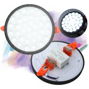 Super Lampara Ajustable Plafon 18w Luz Blanca Orilla Negra