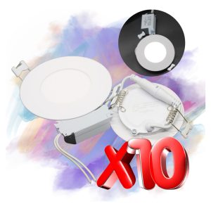 Alternative view of Paquete 10 De Lamparas De Empotrar Led 3w Plafon Luz Blanca