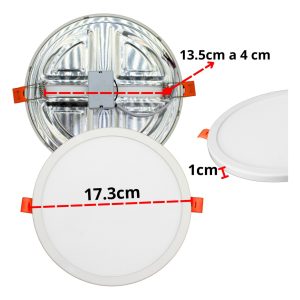 Alternative view of Paquete De 10 Panel Ajustable Led 15w Bote Plafon O Registro
