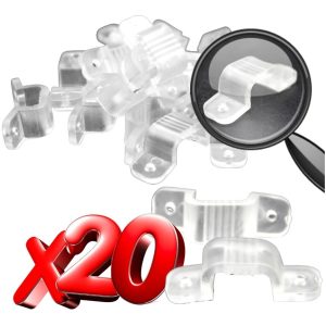 Pack 20 Grapas De Silicon Para Manguera 5050 8mm