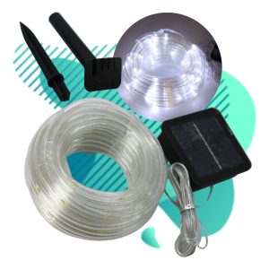 Super Serie Navideña Manguera Led Recarga Solar P Jardin 14m