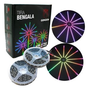 Tira Led Fuego Artificiales Bluetooth App Control Rgb 30leds