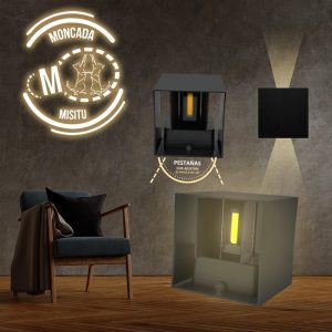 Alternative view of 15 Lampara Led Arbotante Doble Luz Vintage Elegante Exterior