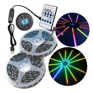 Tiras Led Fuego Artificial Bluetooth App Control Rgb 60 Leds