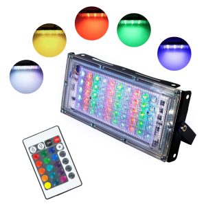 Super Reflector Lupa Rgb 30w Con Control Remoto