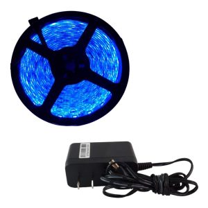 Tira Led Con Recubrimiento Y Transformador 5 Mts.