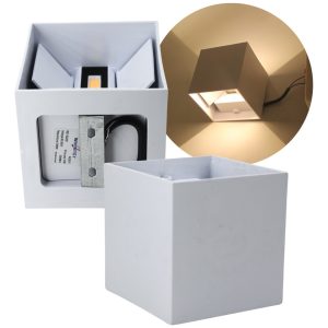 Paquete De 70 Arbotantes Led Cubo Blanco Exterior 3000k