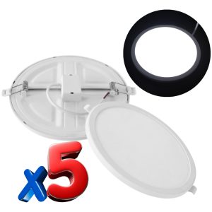 Alternative view of Paquete De 5 Lamparas Panel Led Spot Ajustable 18w Bote