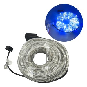 Manguera Serie Exterior Led 10 Mts 5 Cambios Blanco Con Azul