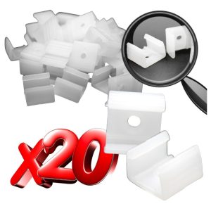 Pack 20 Grapas Para Manguera Doble Led 5050 10mm De Pvc