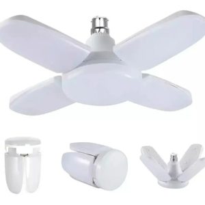 Foco Led 60w 4 Aspas Luz Al Centro Color Blanco Ilumina 300w Luz Blanco Frío