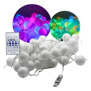Super Serie Smart Mega-esferas Rgb 9m Usb Con Control