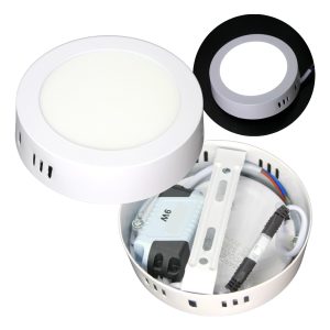Lampara Led Sobreponer 9w Luz Blanca Redonda