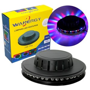 Super Lampara De Sobreponer Led Fiesta Rgb Multicolor 8w