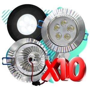 Alternative view of Paquete 10 Lampara Led Empotrar Dirigible Satin 5w Luz Blanc