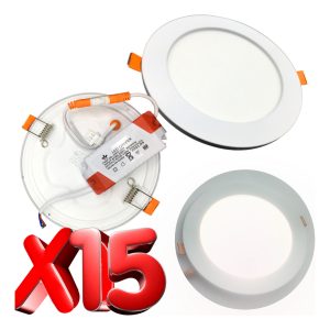 Alternative view of 15 Lamparas Panel Led Empotrar En Plafon O Bote 9w Blanca