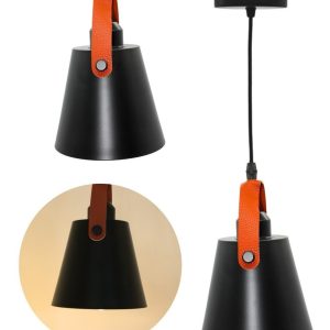 Lampara Candil Vintage Retro Metalica Minimalista Negro
