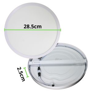 Alternative view of Lampara Luz Calida Panel Led De Sobreponer Redonda 24w 28 Cm