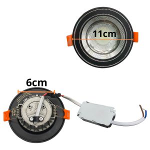 Alternative view of Lampara Empotrar Led 5w Color Negro Satin De 3 Tonos De Luz