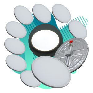 10 Lamparas Panel Led 24w Ajustable Para Botes Plafon O Caja
