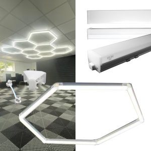 Lampara Hexagonal 120w (6500k) Blanco Frio